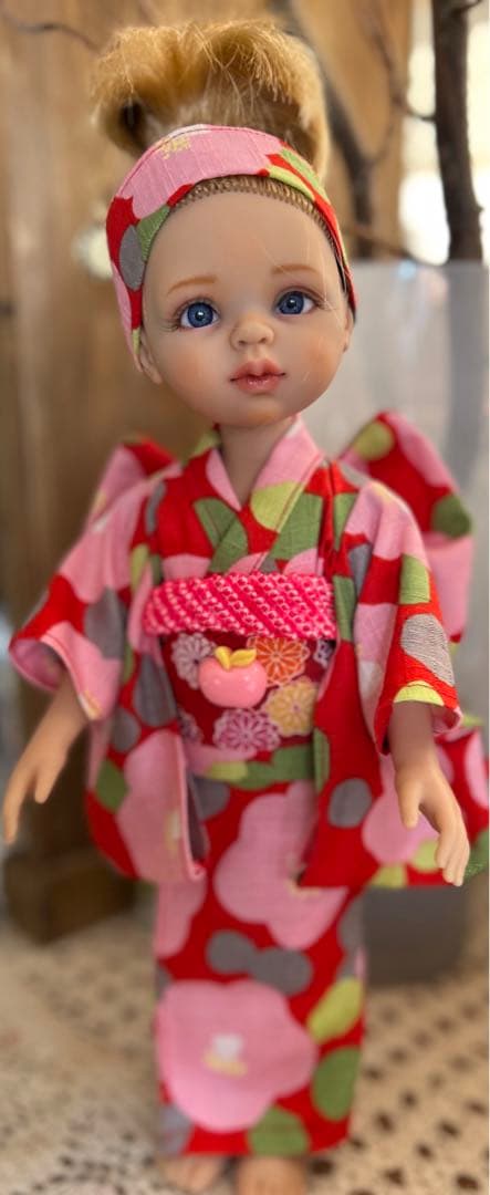 パオラドール用浴衣ツバキ