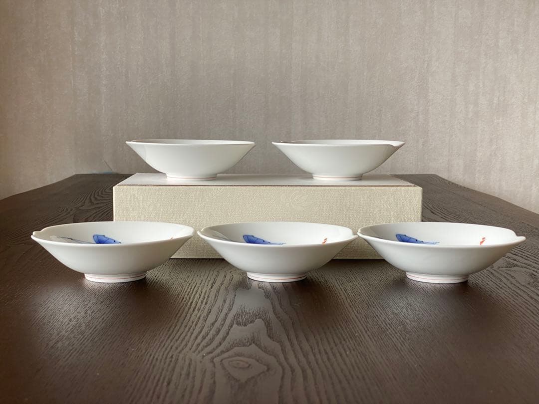 未使用品箱有り　香蘭社　中サイズ　浅鉢　 5個セット