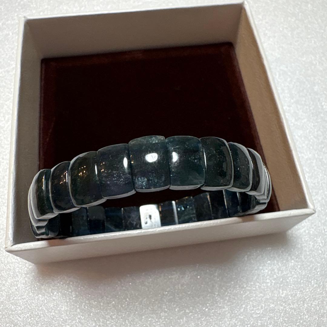 【超激レア＊天然石】　インディゴライトトルマリン　バングルブレスレット