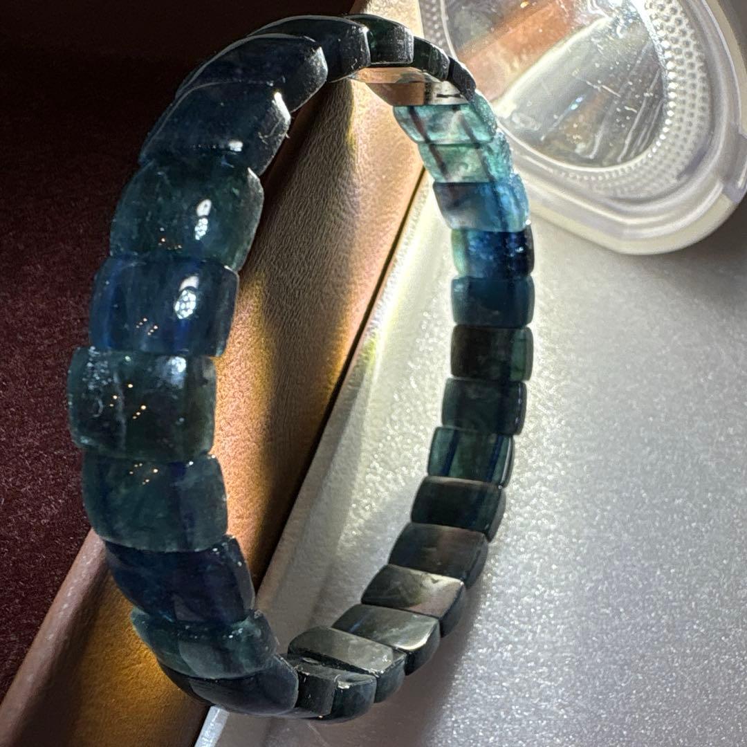 【超激レア＊天然石】　インディゴライトトルマリン　バングルブレスレット