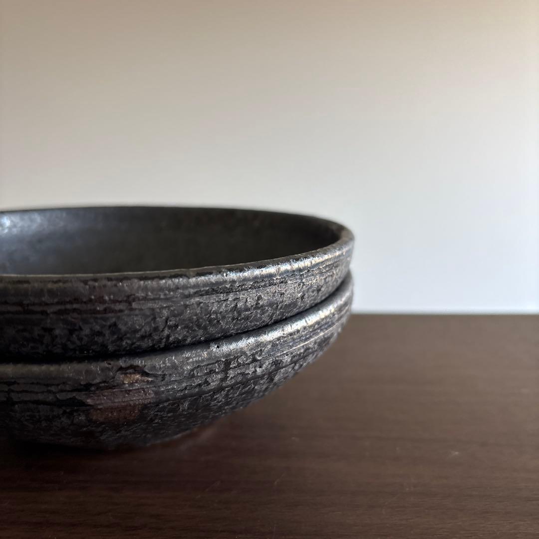 ◻️作家 遠藤素子さん◻️ ひとりおかず鉢　黒釉