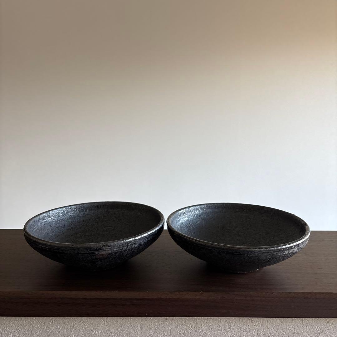 ◻️作家 遠藤素子さん◻️ ひとりおかず鉢　黒釉