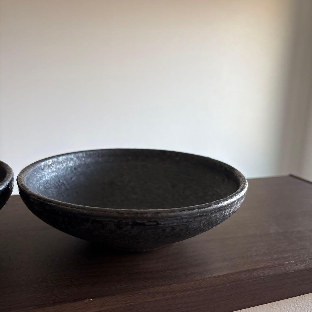 ◻️作家 遠藤素子さん◻️ ひとりおかず鉢　黒釉