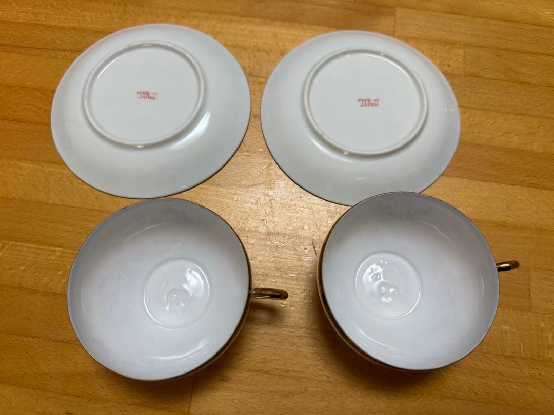 透かし芸者　桜　美品　カップ&ソーサー　2客