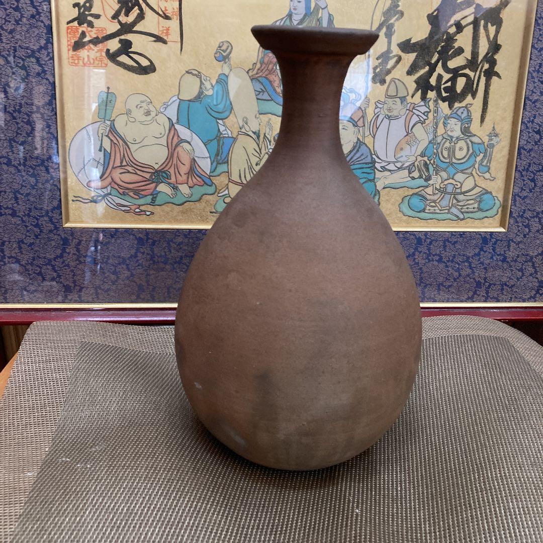 時代備前焼の徳利花入です銘あり❣️