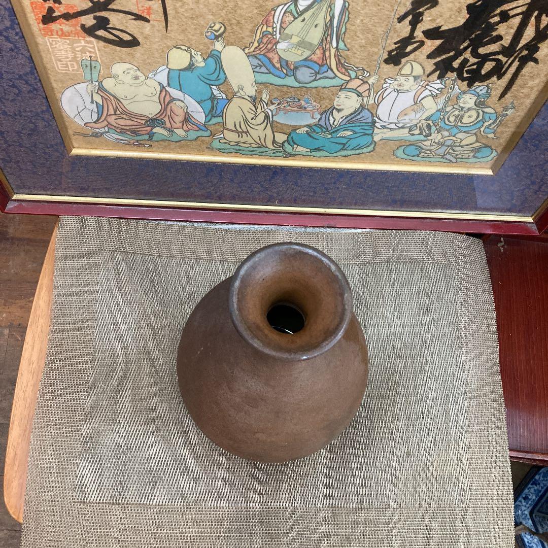 時代備前焼の徳利花入です銘あり❣️