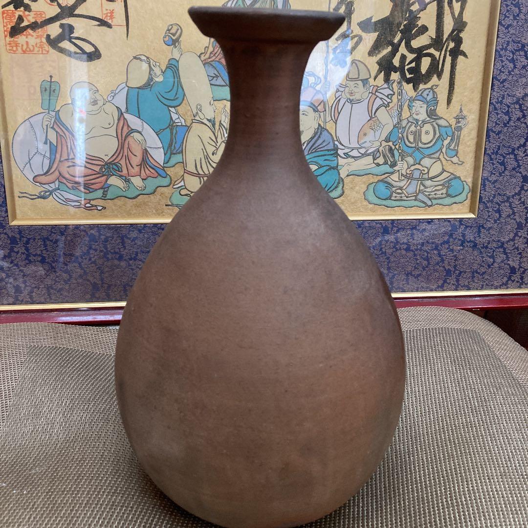 時代備前焼の徳利花入です銘あり❣️