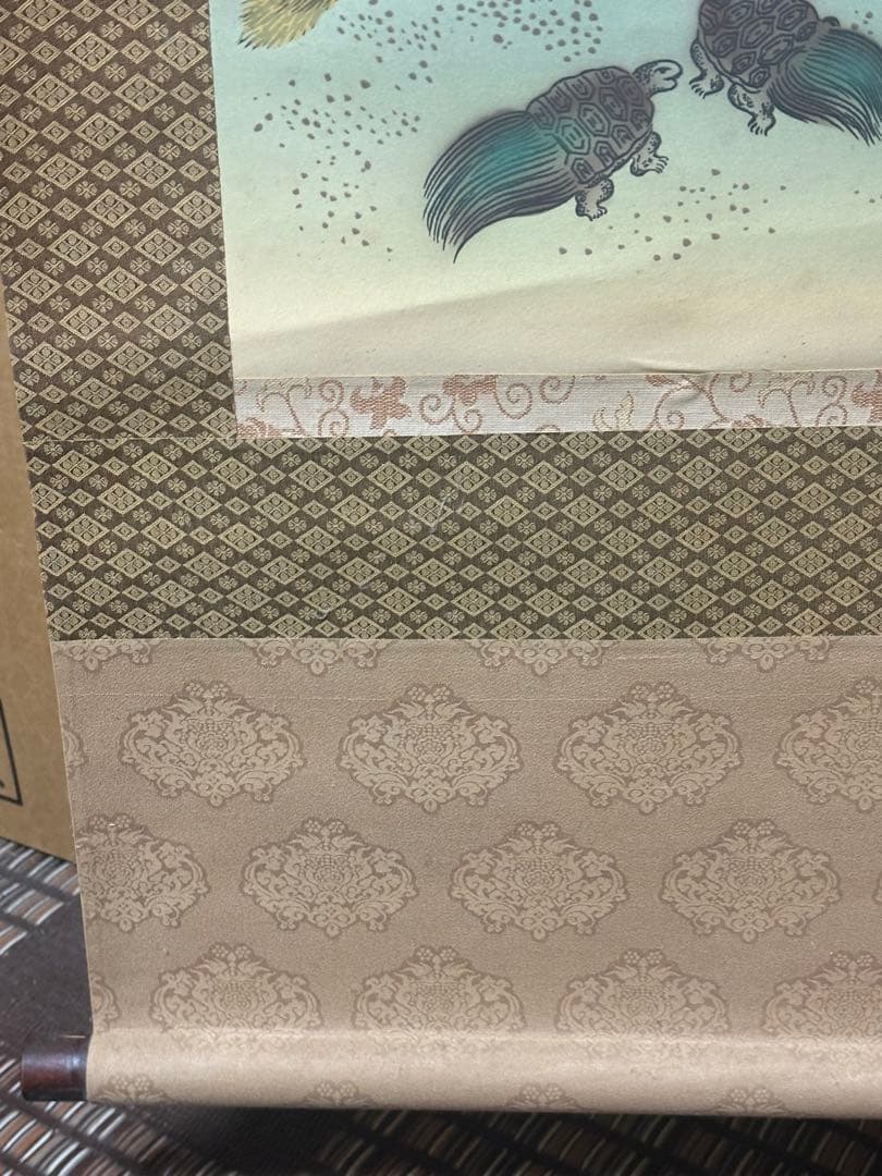 掛け軸 高砂　慶事・お正月用 縁起物　香雪作