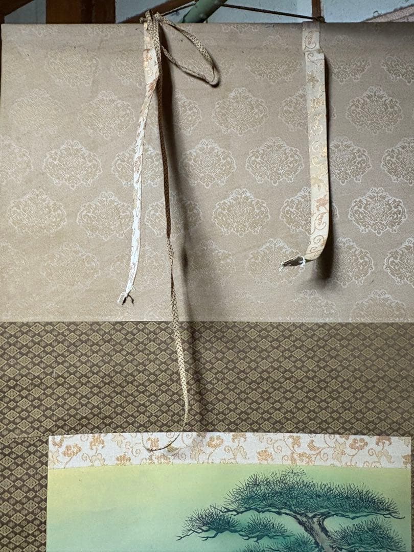 掛け軸 高砂　慶事・お正月用 縁起物　香雪作