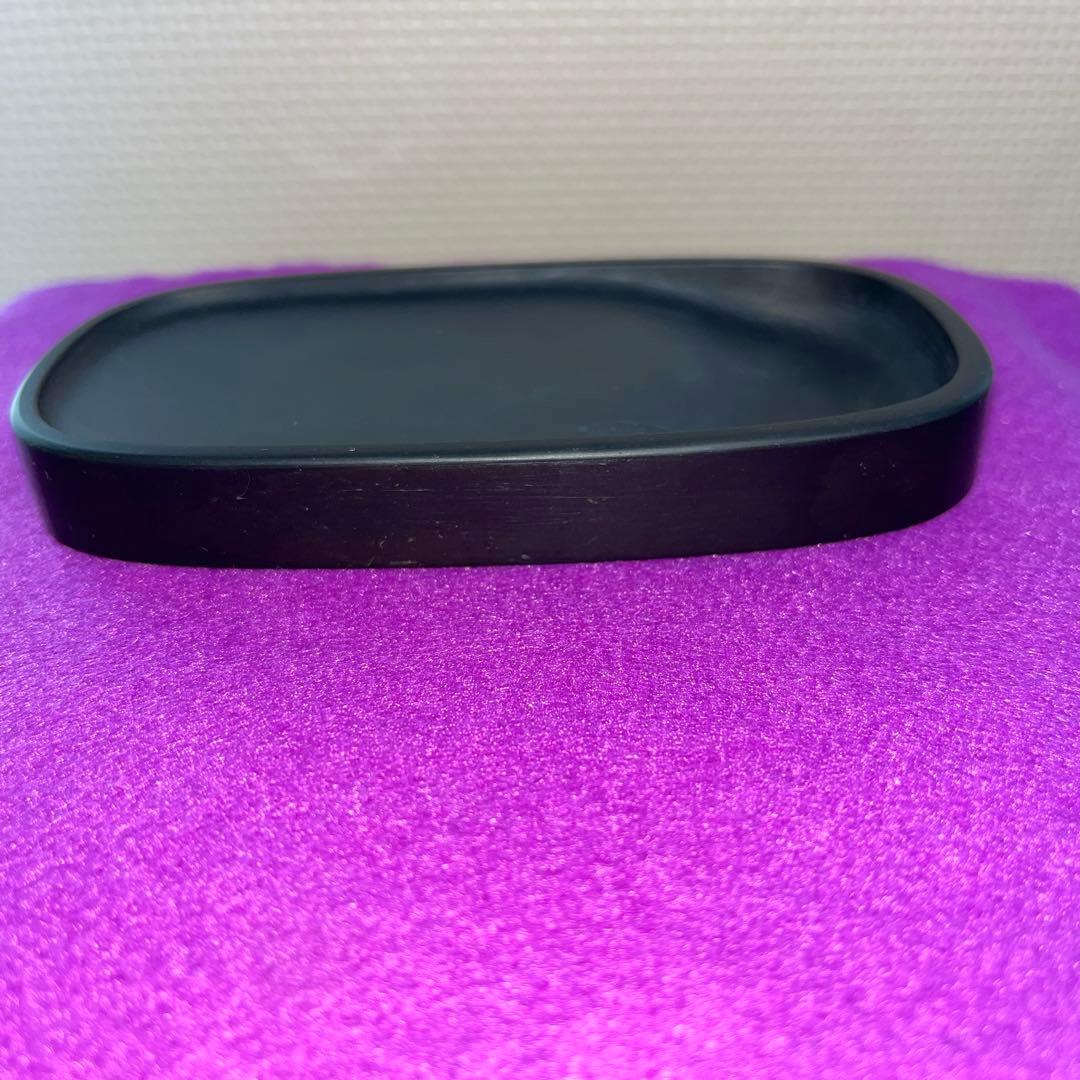 ⭕️雨端硯　小判型　12代　現代の名工　雨宮弥兵衛　手間かかる　石紋綺麗　女性好み