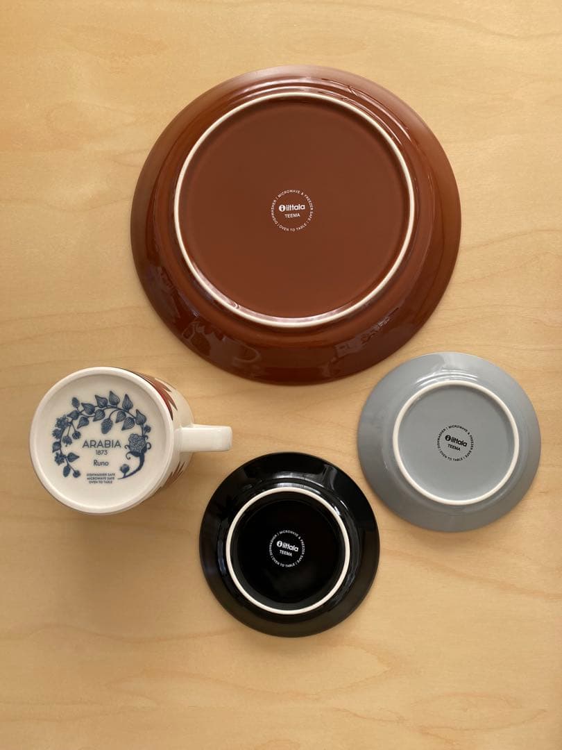 北欧　イッタラ　ティーマ　プレート　& アラビア　ルノ　　カップ　食器セット