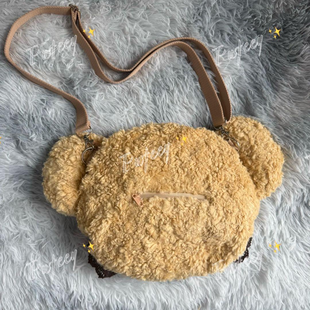 【美品】BABY くまくみゃ風 フェイスポシェット｜ブラウン×ショコラリボン