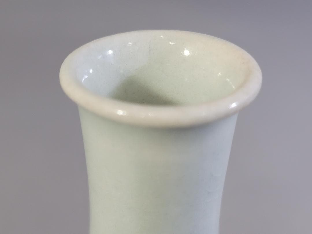 李朝染付 秋草紋 面取徳利 白磁 草花文花瓶 一輪挿し DT767