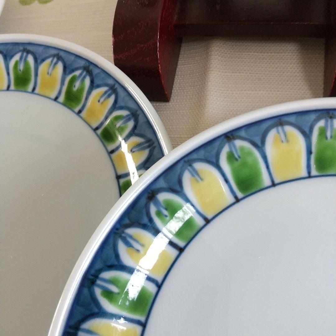 源右衛門窯⭐️染錦渕菊花 銘々皿 五枚組