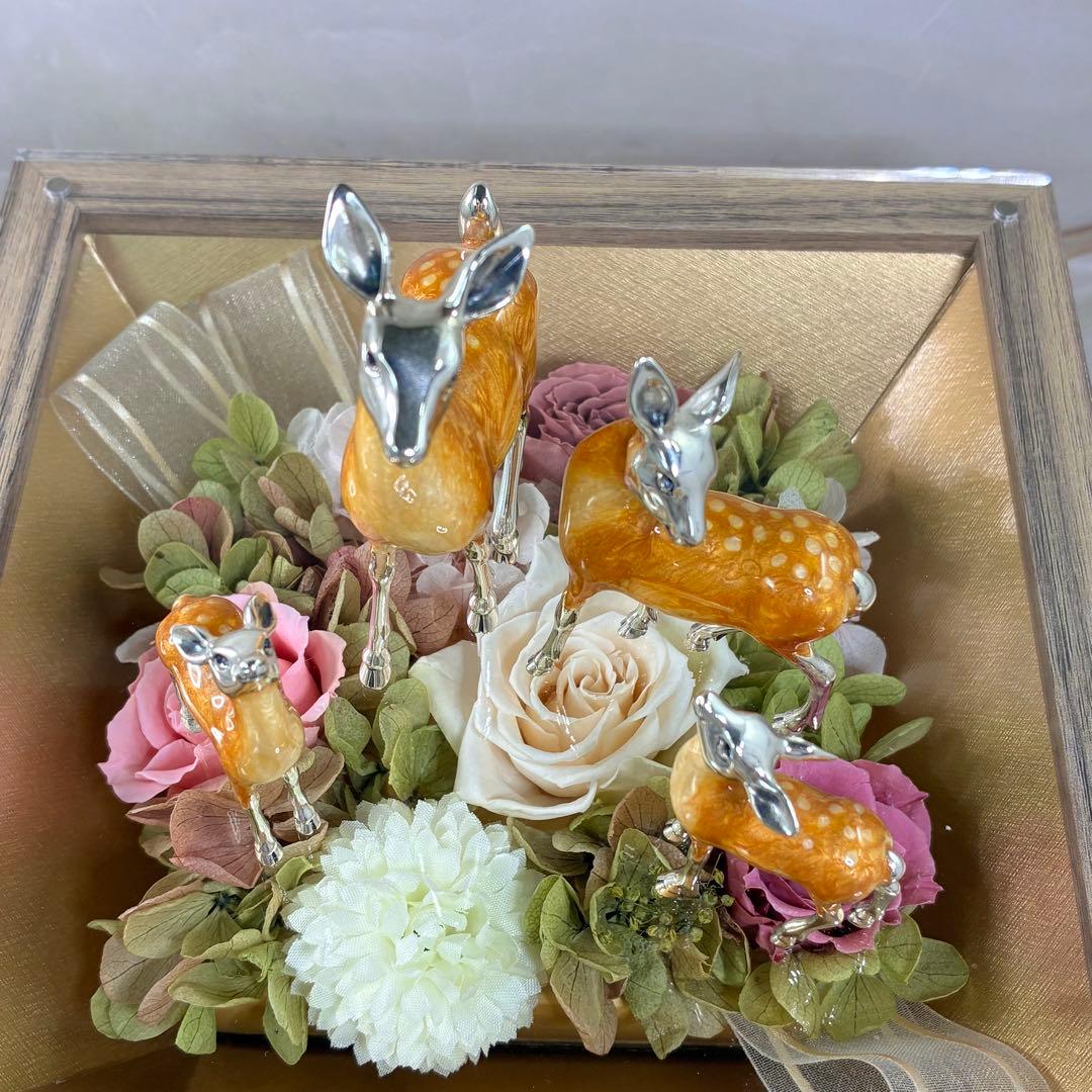 サツルノ Saturno　シルバー925　エナメル　鹿　親子　 置物 サトゥルノ