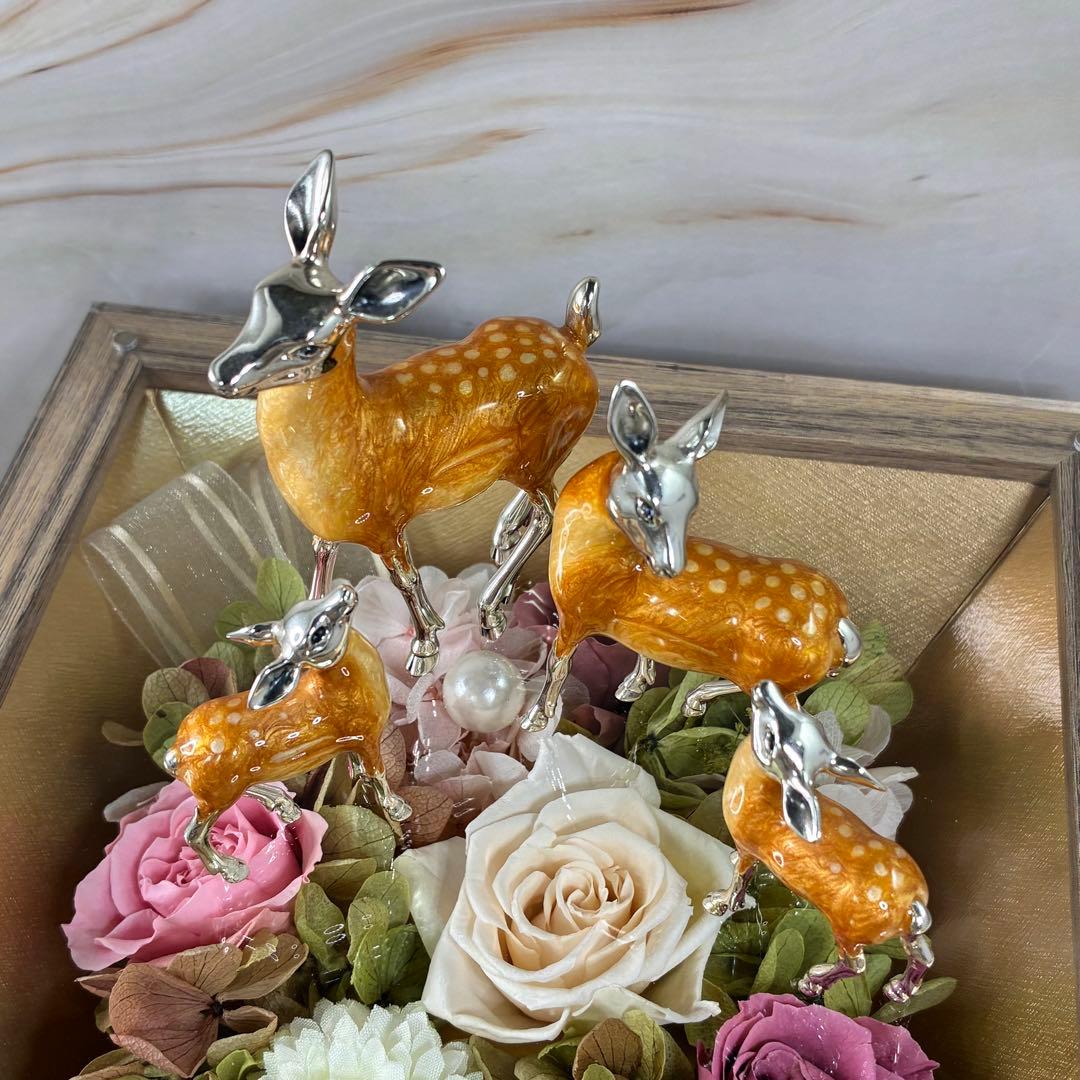 サツルノ Saturno　シルバー925　エナメル　鹿　親子　 置物 サトゥルノ