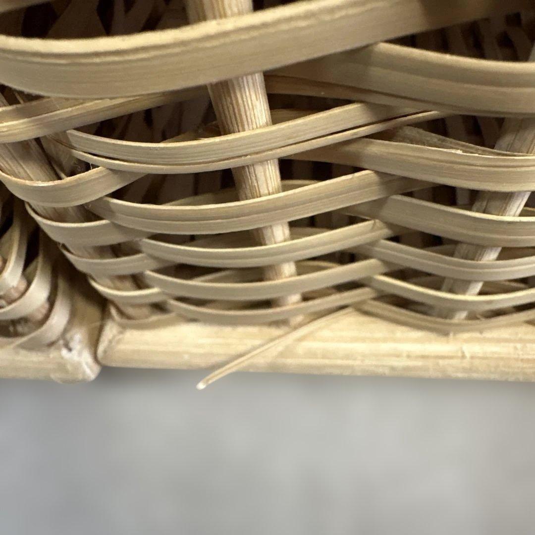 無印良品　重なるブリ材角型バスケット　7点セット