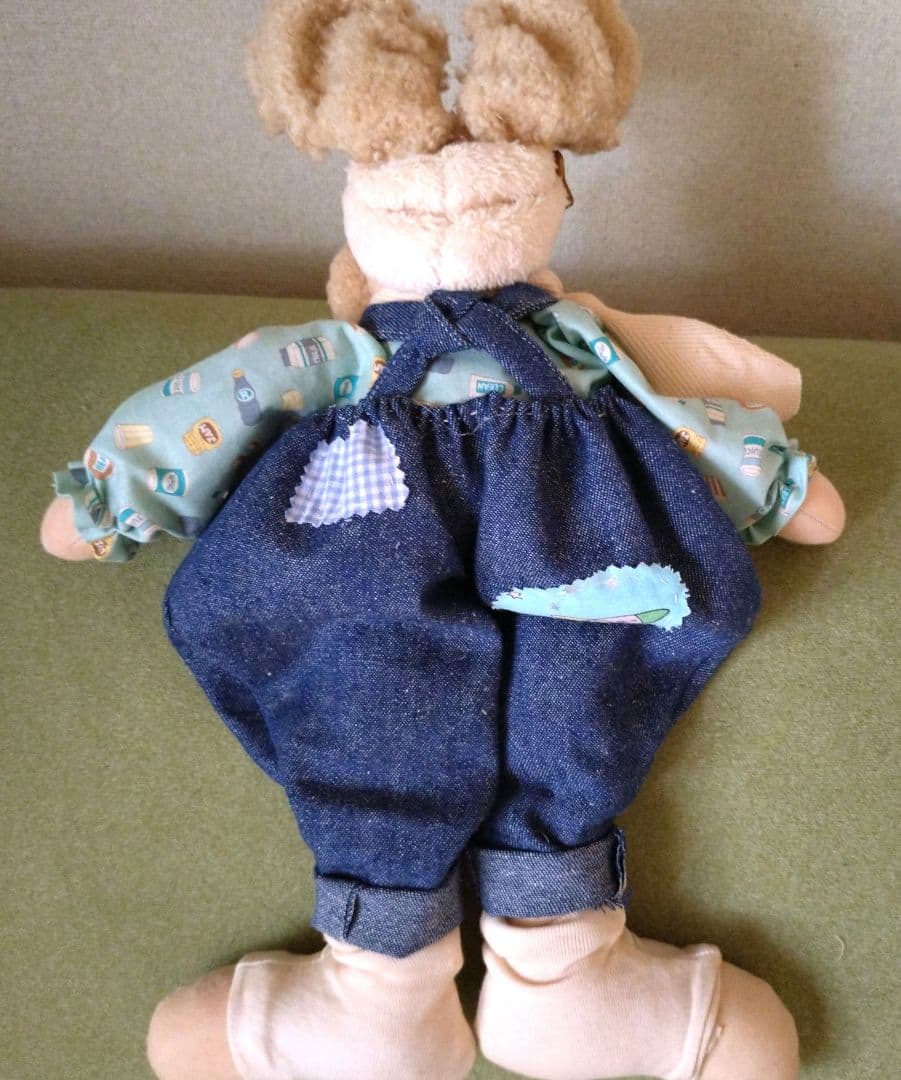 カントリードールバニーちゃんペアドール(ミニバニー付きくすみカラー)