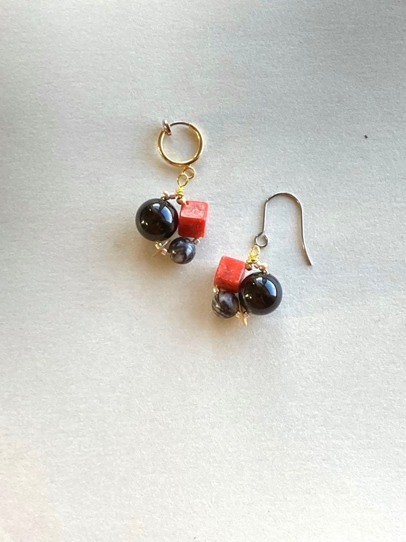 no.0401 イソバナ珊瑚とネットストーン　秋のリース