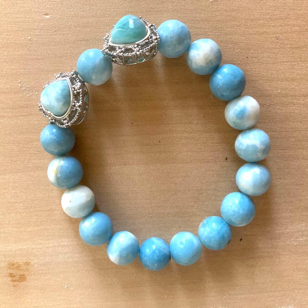 ❤️ Kawaiiハート❤️ブレスレット　ラリマー　⭐️ ☆匿名☆