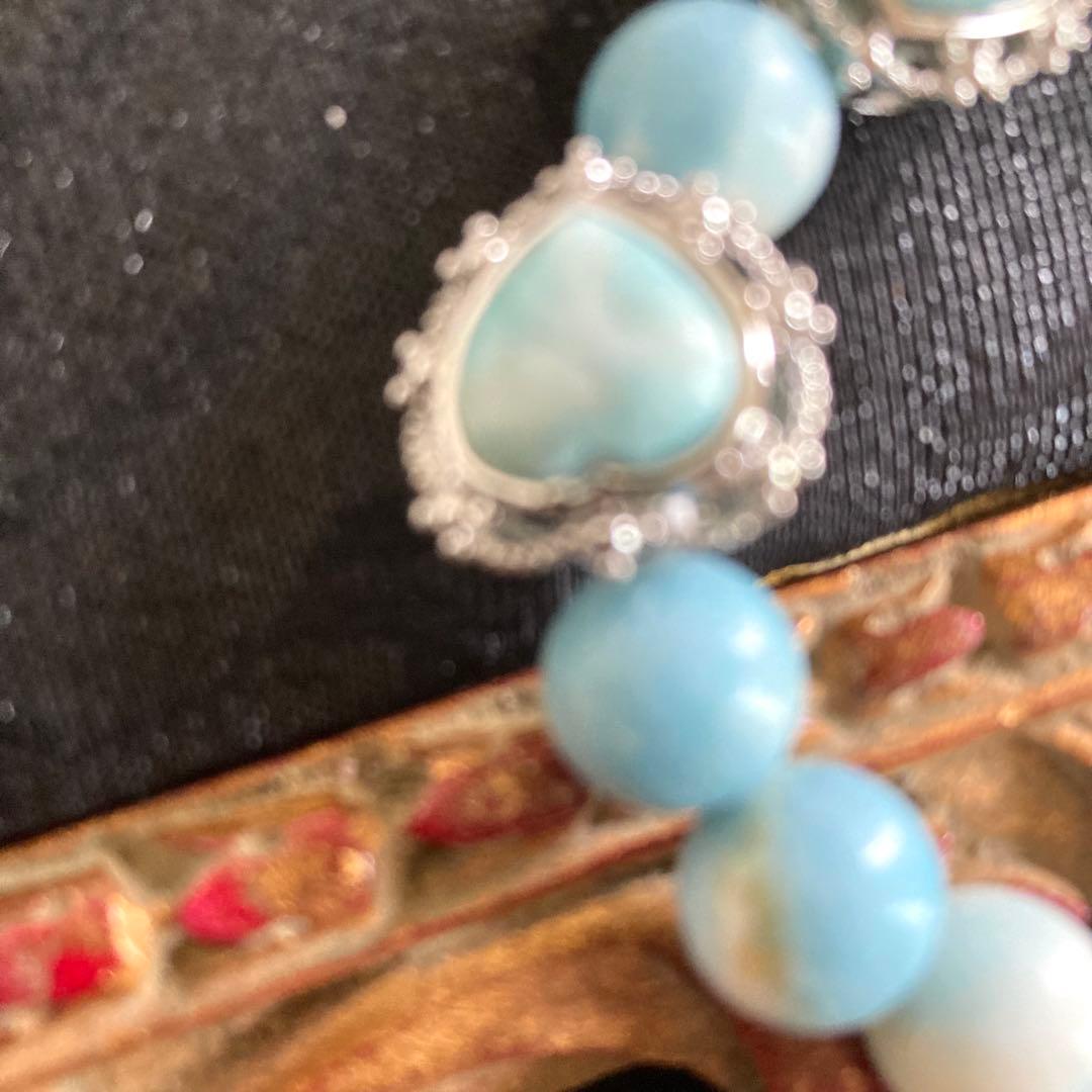 ❤️ Kawaiiハート❤️ブレスレット　ラリマー　⭐️ ☆匿名☆