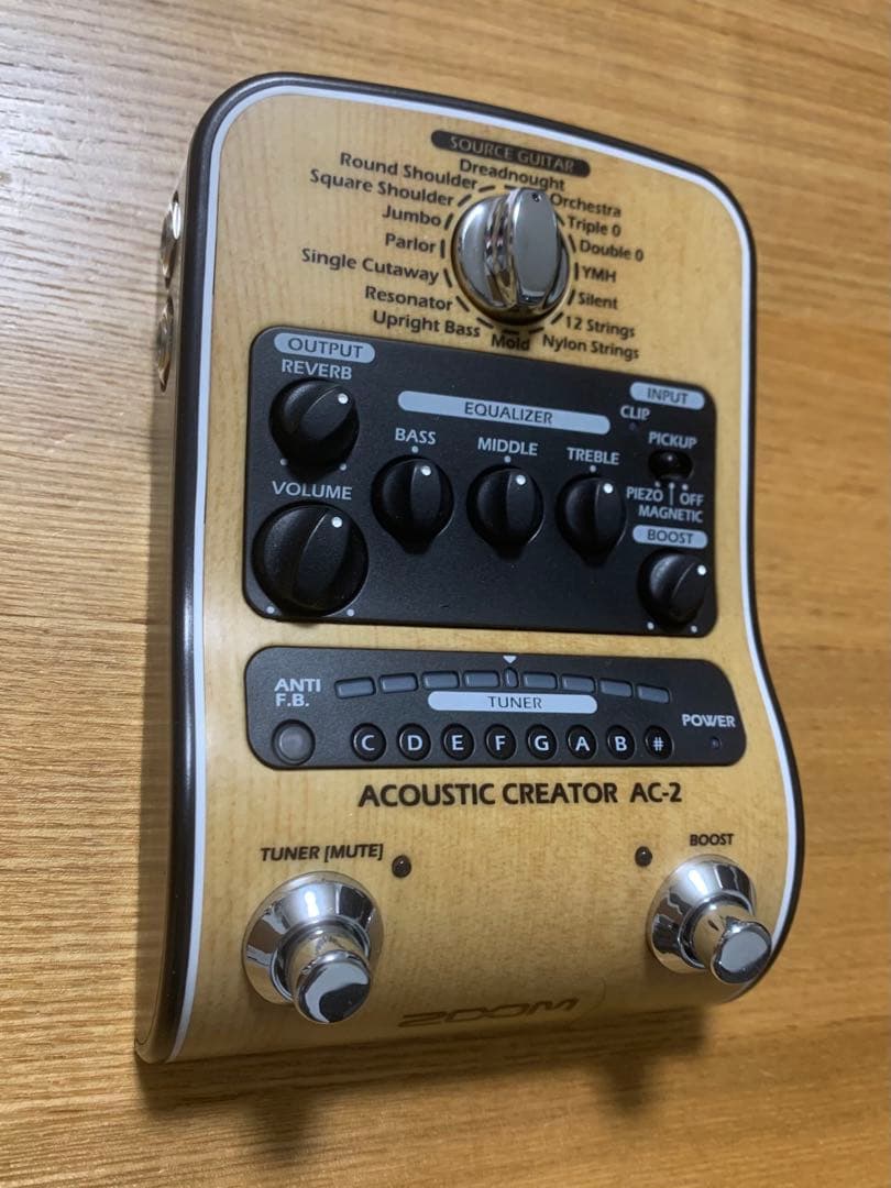 zoom ac-2 アコースティックギター用プリアンプ