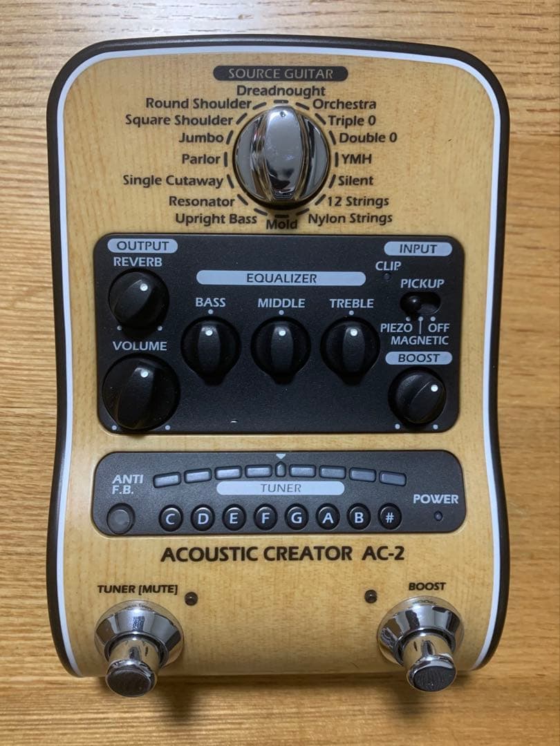 zoom ac-2 アコースティックギター用プリアンプ