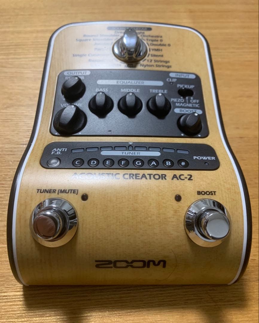 zoom ac-2 アコースティックギター用プリアンプ