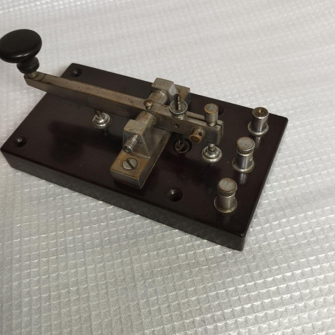 【当時物】電鍵 舞鶴海軍工廠製 モールス信号機　旧日本軍　銘板付き