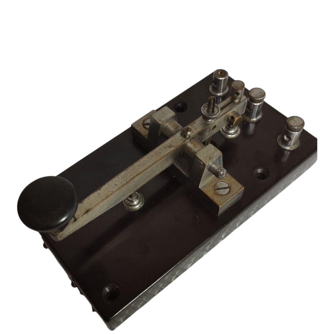 【当時物】電鍵 舞鶴海軍工廠製 モールス信号機　旧日本軍　銘板付き