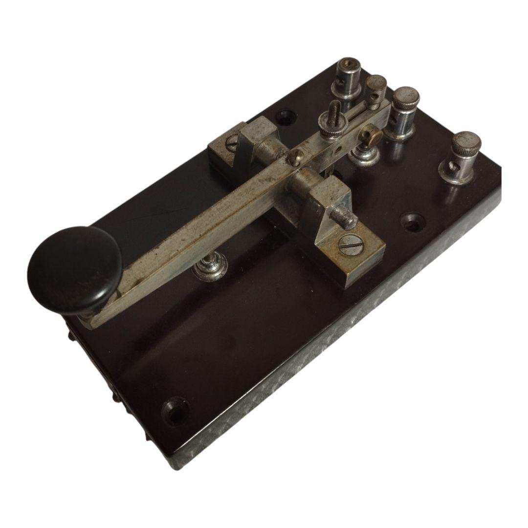 【当時物】電鍵 舞鶴海軍工廠製 モールス信号機　旧日本軍　銘板付き