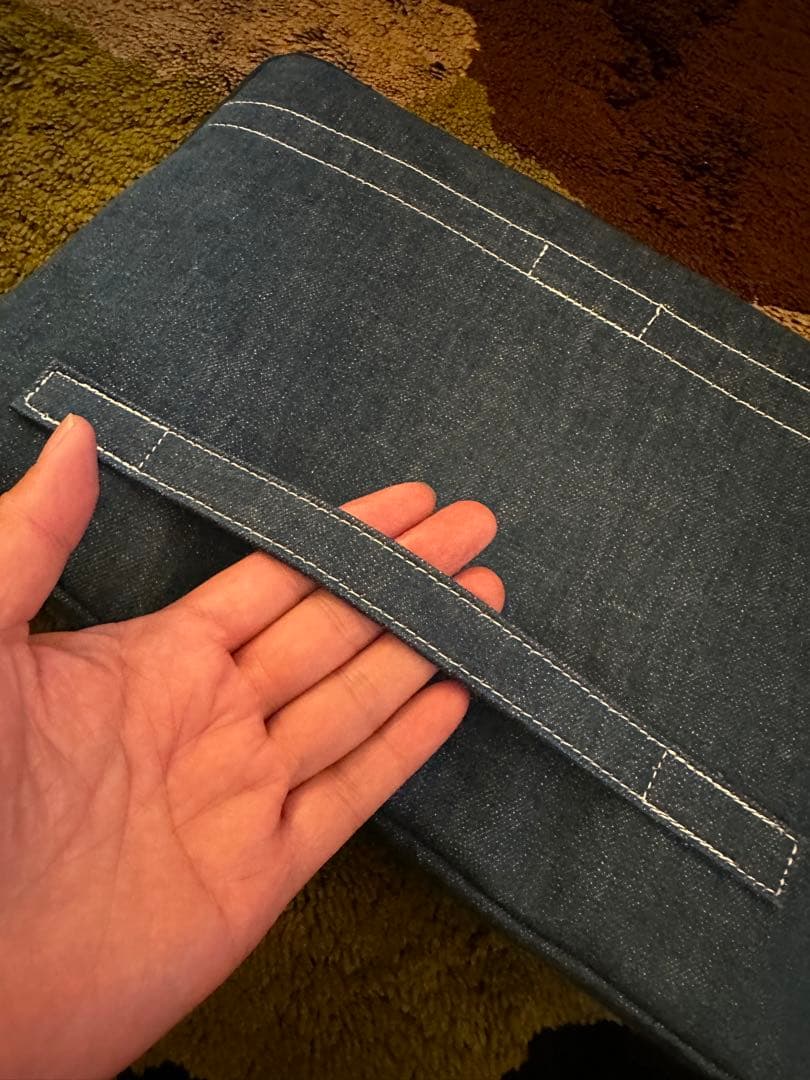 廃番ヘッドポーター　パソコンケース　ジーンズ生地