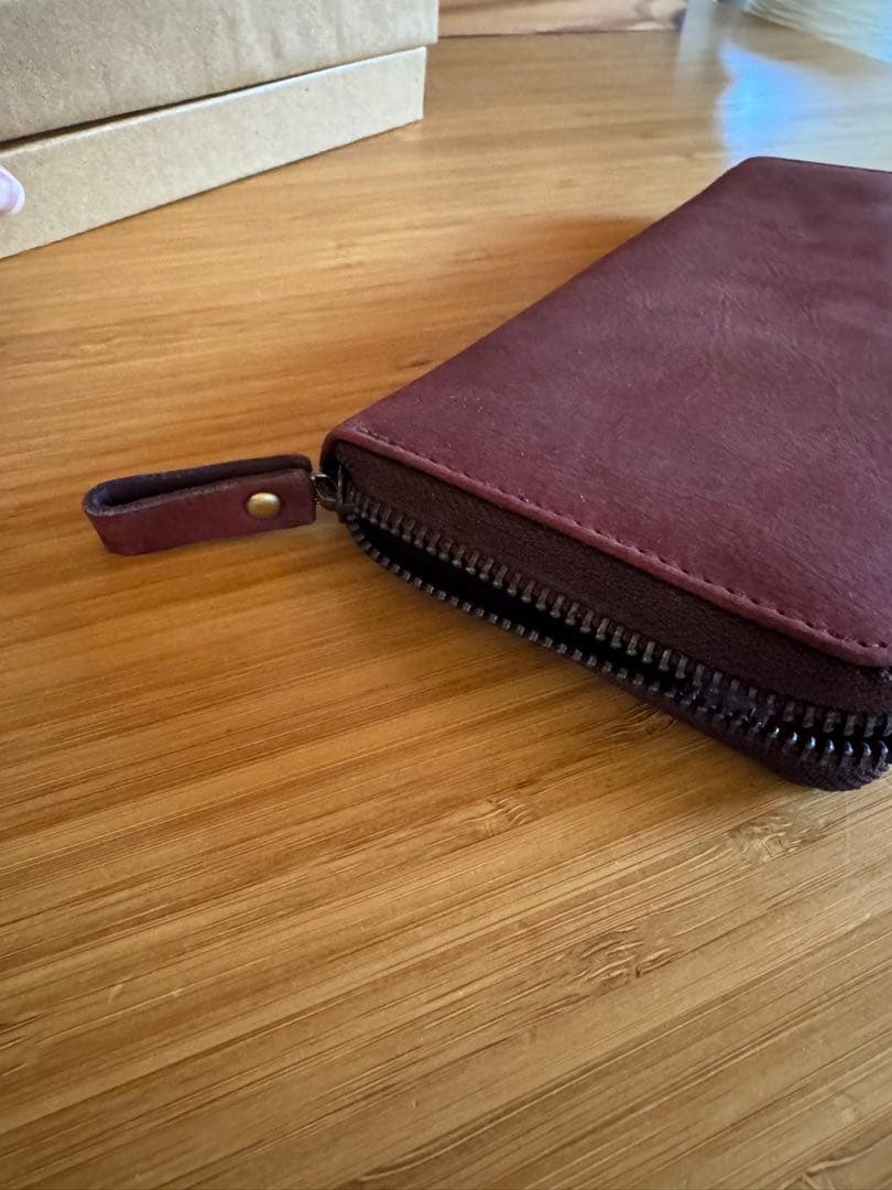 Hallelujah L字ファスナー　レザー長財布　wine ハレルヤレザー