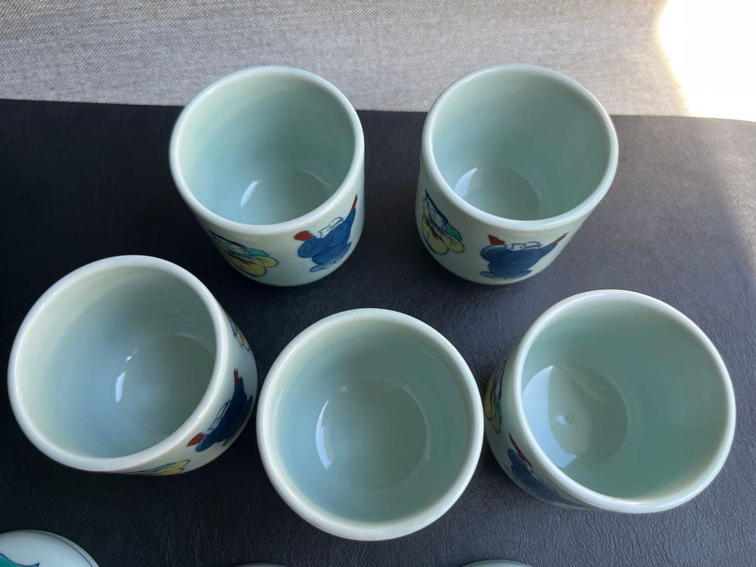 伊万里焼　鍋島焼　隆山　蒸し碗[小] 5点　蕎麦猪口　デザート