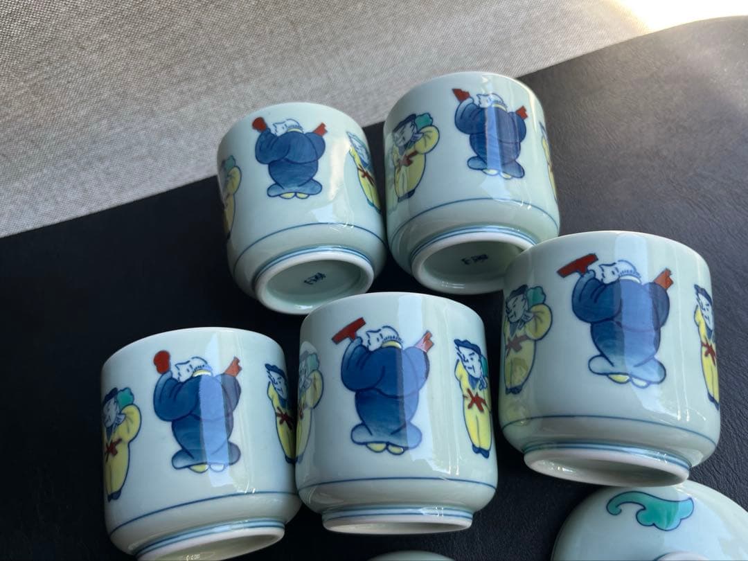 伊万里焼　鍋島焼　隆山　蒸し碗[小] 5点　蕎麦猪口　デザート