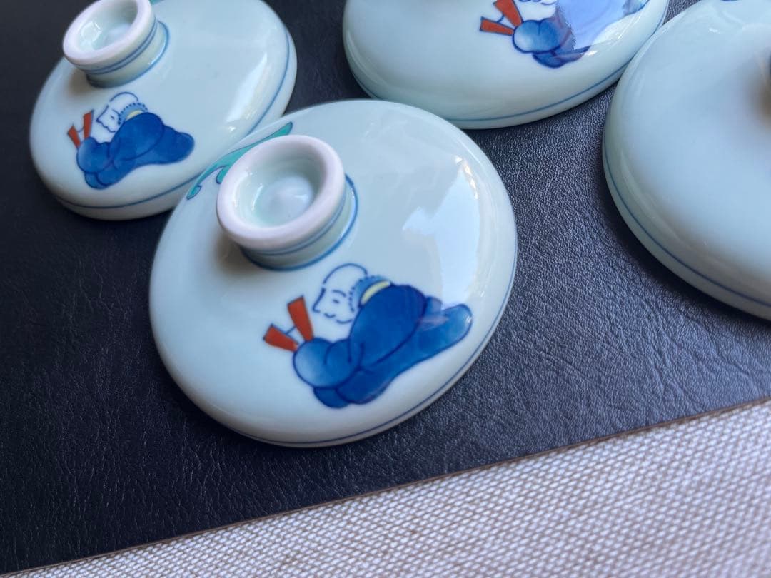 伊万里焼　鍋島焼　隆山　蒸し碗[小] 5点　蕎麦猪口　デザート