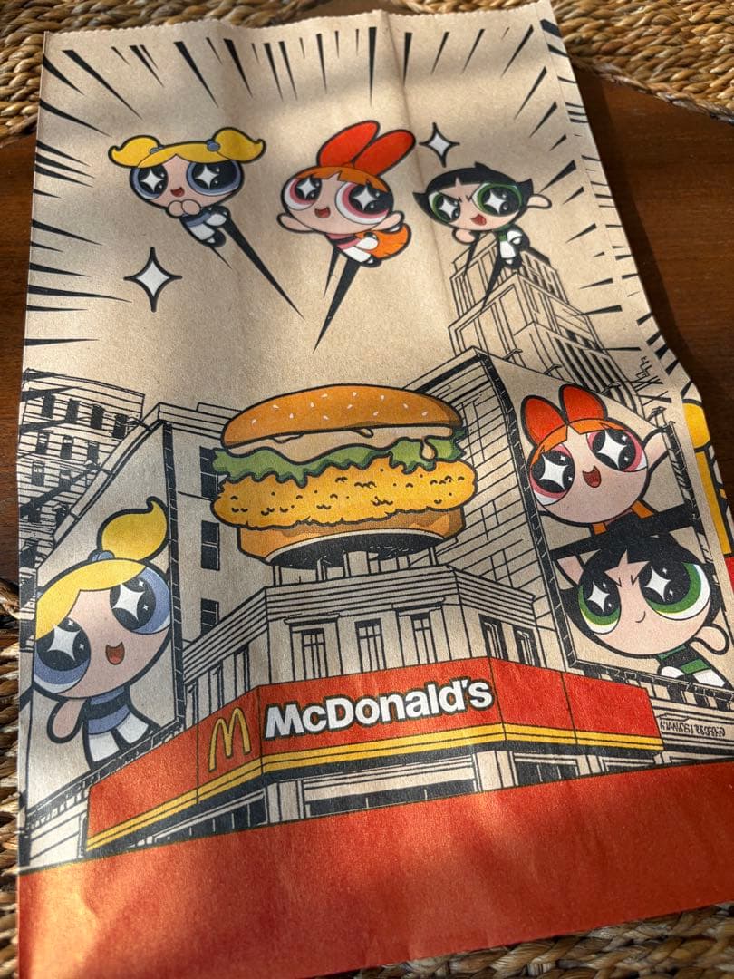 【限定】マクドナルド × パワーパフガールズ モフモフポーチ全3種（限定紙袋付）