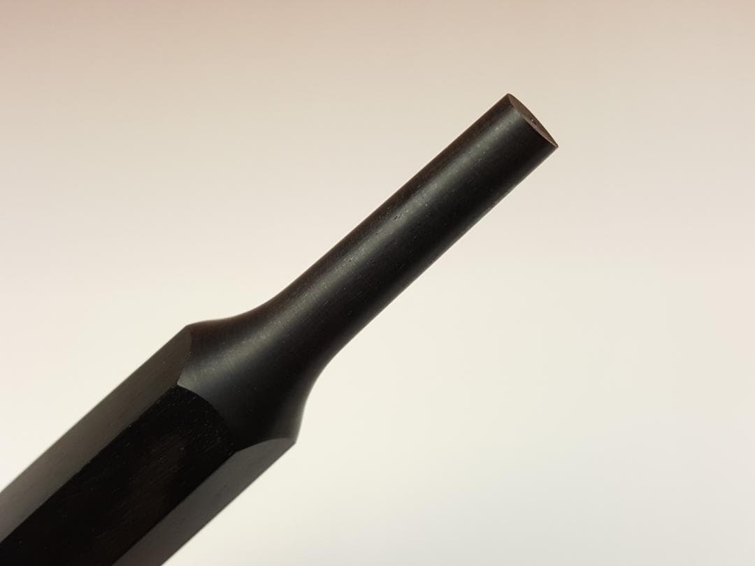 新品】津軽三味線用　糸巻き　本黒檀　8分5厘　素六