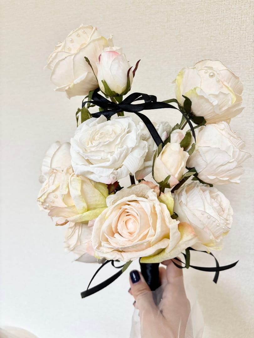 アーティフィシャルフラワー　ウェディング　ブーケ　ブートニア　結婚式　前撮り