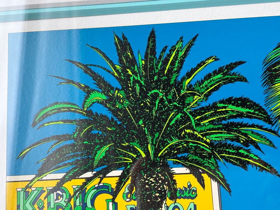 鈴木英人　シルクスクリーン　南カリフォルニアの休日　サイン入り