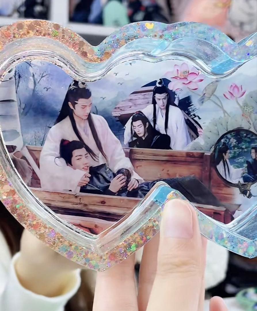 王一博 肖戦 二つハート型のレジン収納ケース 3点確認用❣️0401