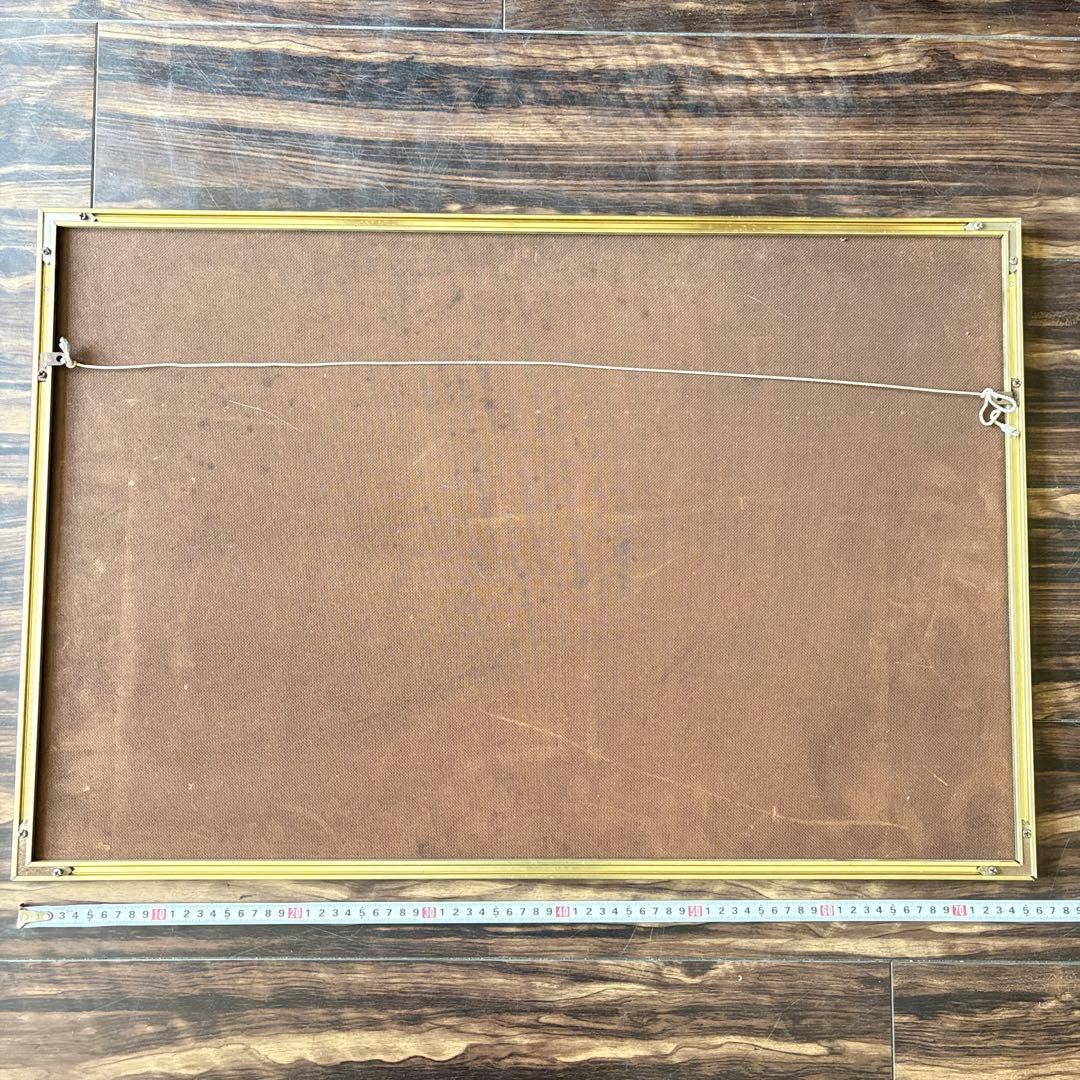 インドネシア バリアート 細密 絵画 サイン 額装