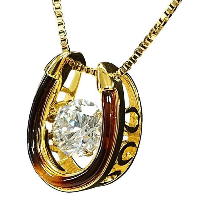 匠のべっ甲 揺れる馬蹄ペンダント