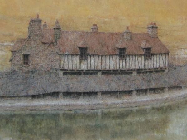 小荷田忠幸、河のほとり、希少な画集より、新品高級額・額装付、状態良好