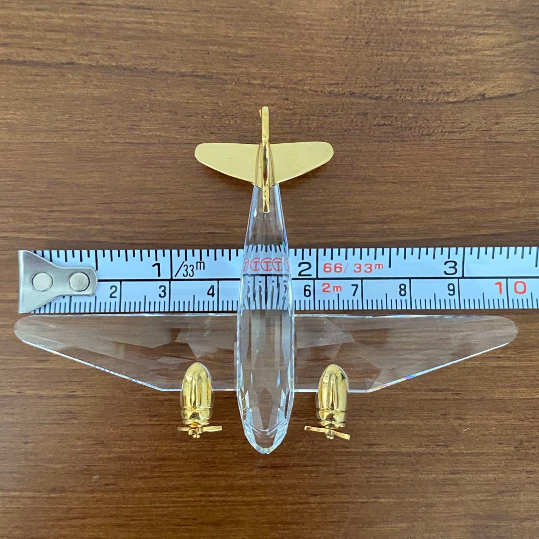 SWAROVSKI スワロフスキー クリスタル 飛行機 置物