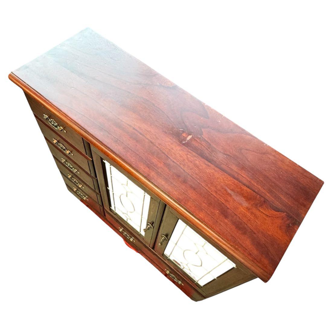 アンティークPT ５SD R １L D R ステンド キャビネット