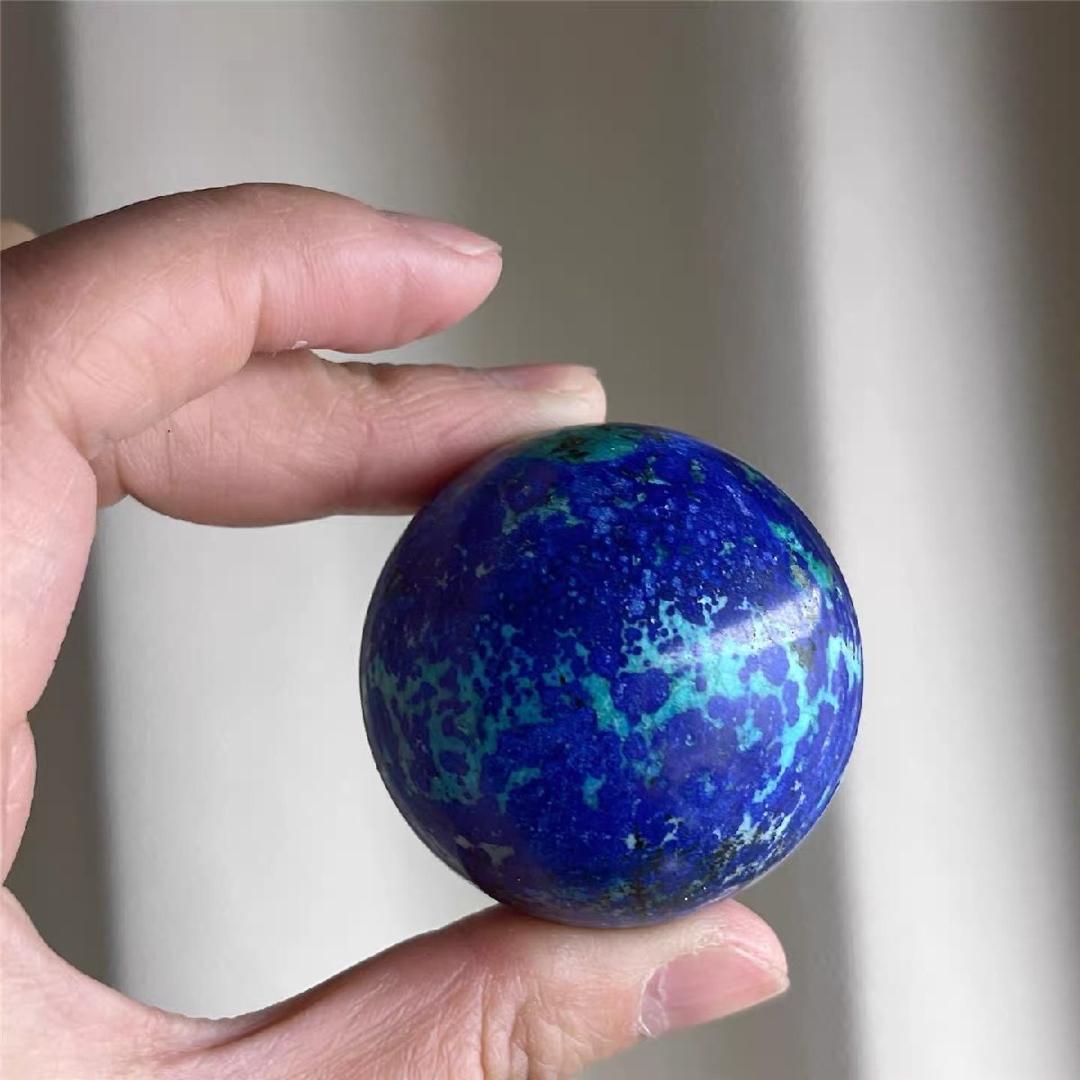 AAA級天然石極上質品アズライト【藍銅鉱】丸玉B0305/YS/330C