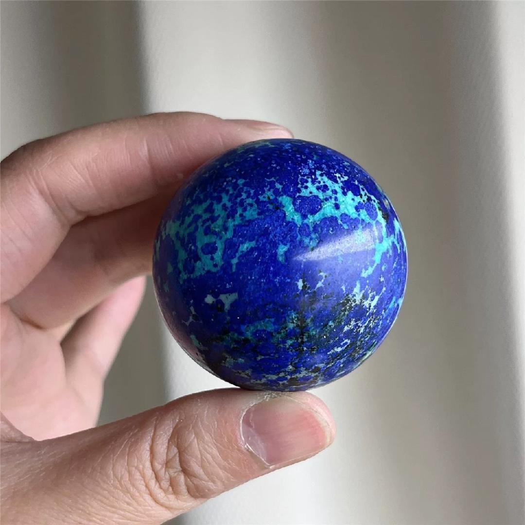 AAA級天然石極上質品アズライト【藍銅鉱】丸玉B0305/YS/330C