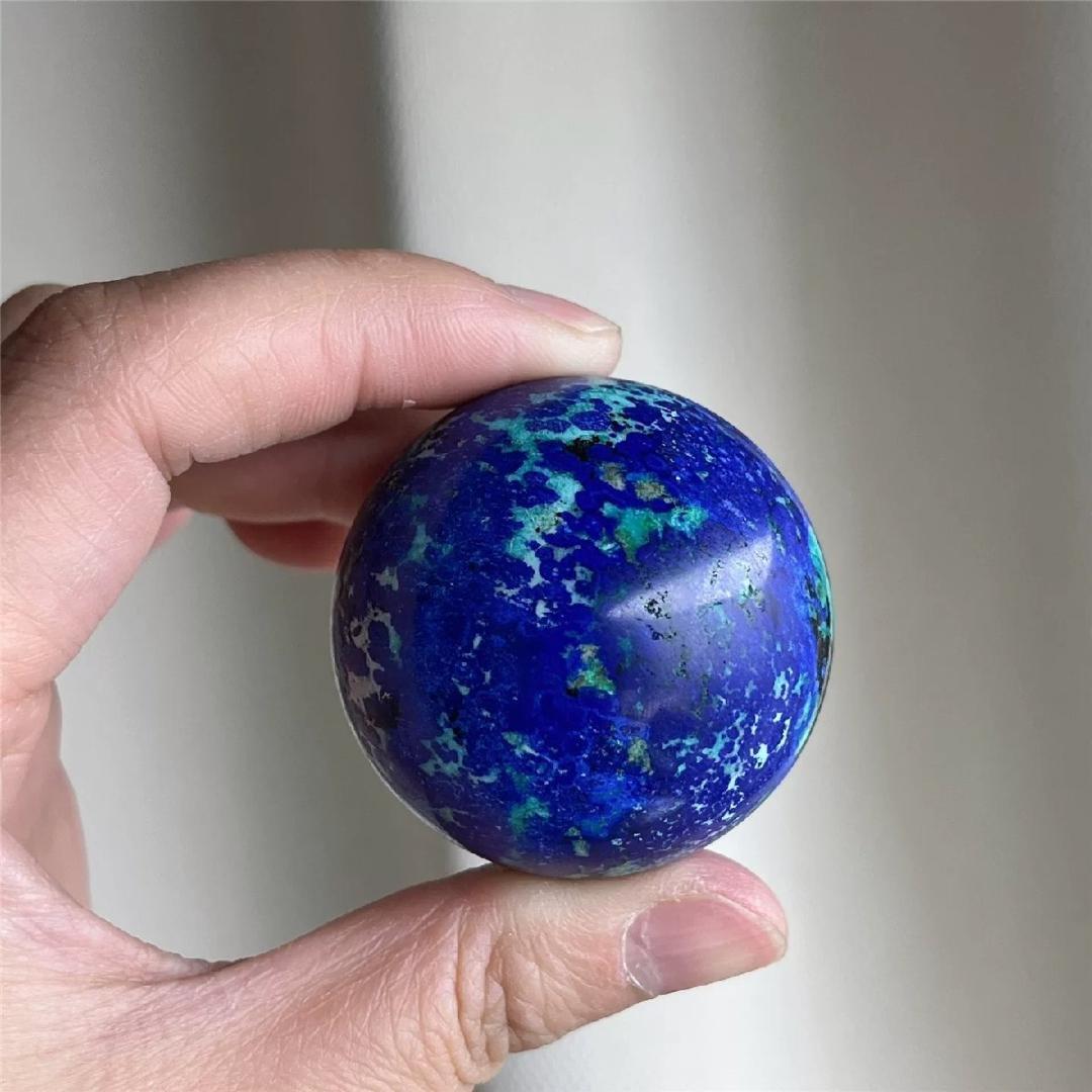 AAA級天然石極上質品アズライト【藍銅鉱】丸玉B0305/YS/330C