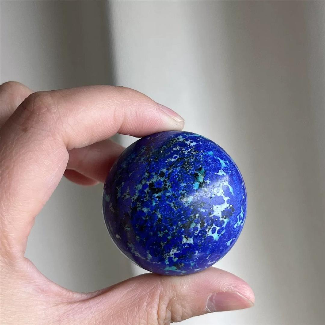 AAA級天然石極上質品アズライト【藍銅鉱】丸玉B0305/YS/330C